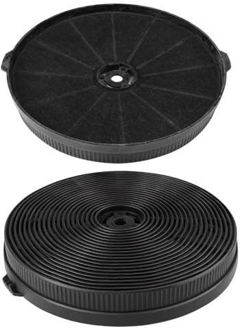 Dargkwn 2 Stück 17.5x2.4 cm Umluftfilter Aktivkohlefilter für Dunstabzugshaube Ersatzfilter passend für Mehreren Marken und Modellen MIZ1000N