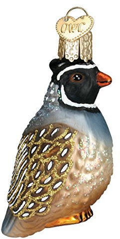 Old World Christmas Bird Watcher Collection Glass Blown Ornaments for Christmas Tree Patridge