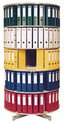 reef R2081B5 Ordnersäule 81 cm durchmesser, 5 Etagen gesamtdrehbar, grau