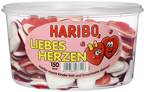 Haribo Coeurs d'amour Gomme fruitée 150 pièces