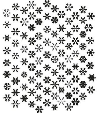 Fenstertattoo No.CG94 Snowflakes Set Schneeflocken Schnee Weiß Kalt Winter | Glasdekorfolie selbstklebend Milchglasfolie 5 Farben Fensterfolie Klebefolie Glasdekorfolie Sichtschutz Blickschutz Milchglas Fenster Bad Farbe: Frosted; Größe: 148cm x 122cm
