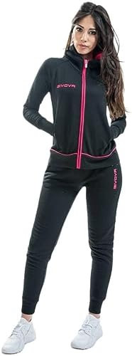 Givova Herren Anzug Star New Sportoutfit, schwarz/fuxia, S EU