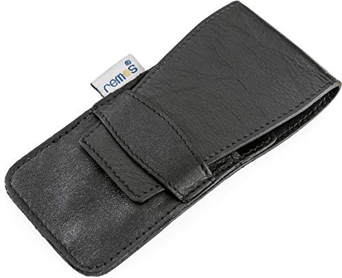REMOS Nageletui leer aus echtem Leder zum Bestücken mit 4 Instrumenten - schwarz