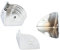sourcing map 10pcs Box Tisch Kasten Metall Kantenschutz Winkel Klammern Eckenschutz Metall Silberton 28x28mm de
