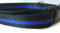 Hundehalsband Polizei, Caninedesign, seitliche Schnalle, 2,5 cm breit, verstellbar, Nylon, Größe M und L (dünne blaue Linie, 33-48,3 cm)