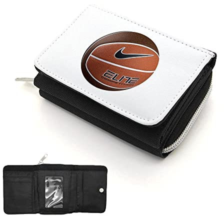 Mygoodprice Portefeuille à Rabat Porte-Monnaie Ballon de Basket Noir
