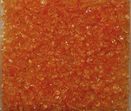 Eurosand GLASNUGGETS 2-4mm. Dekoglas. Kleine Glassteine, Glasgranulat. 1 kg. ORANGE -70