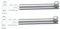 QCAA Solid Brass Surface Bolt, 4, Satin Nickel, 2 Pack, Made in Taiwan