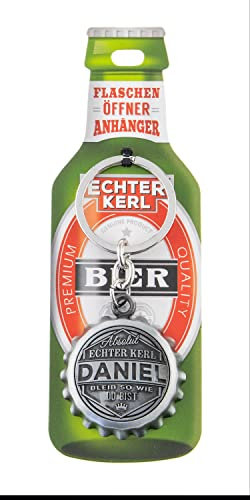 History & Heraldry Echter Kerl Daniel Flaschenöffner und Schlüsselanhänger - personalisiert, individuell mit Name und Spruch