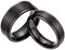 Mabohity 1 Paar Ringe Eheringe Titan-Ringe Matt Schwarz für Damen Herren mit Geschenkbox