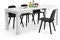 MOBILI FIVER, First ausziehbarer Tisch, 120(200) x80 cm, glänzend, Weiß, Made In Italy