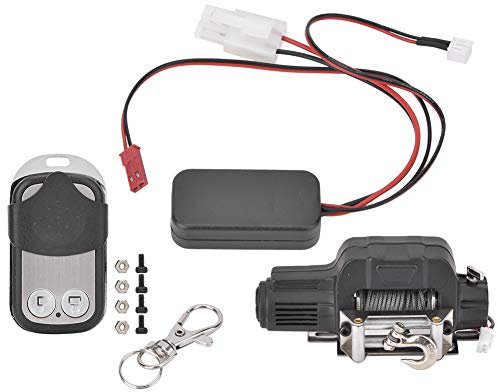 Tbest RC Winch, 1/10 Electric Winch Einzelmotorwinde mit Steuerung Upgrade Zubehör für RC Modellfahrzeug Crawler Car im Maßstab 1:10