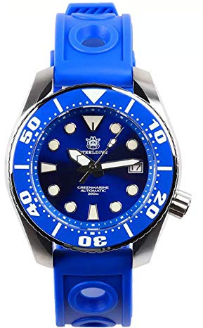 Steeldive SD1971 Taucheruhr Sumo, NH35, AR Saphir, Lume, Blau, 200m Diver, BNIB