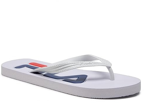 FILA Troy kids Unisex-Kinder Slipper, Weiß (White), 28 EU