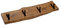 Brillibrum Design Wandgarderobe Holz mit klappbaren Haken Teakholz Wandhaken Kleiderhaken einklappbar platzsparend Hakenleiste Naturholz Teak bewegliche Haken