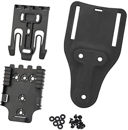WISEONUS Airsoft Tactical Holster Adapter Quick Draw Leggings Adapter Base Zubehör für Glock 17 1911 UPS P226 M92 Holster oder Magazin (Schwarz)