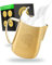 Barista Legends® Milchkännchen Edelstahl [600ml] ARES Gold - Barista Milchkännchen zum Milchaufschäumen Edelstahl - Milchschaumkännchen für Latte Art - Milchkanne Edelstahl - Barista Zubehör