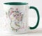 Vixar Frog Dancing Watercolour Rainbow Art Coloured Mug Cup Gift Birthday Work Office Christmas Tea Coffee (D Green)