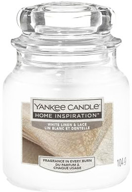 Candle Yankee Kerze 104 g Small White Linen & Lace