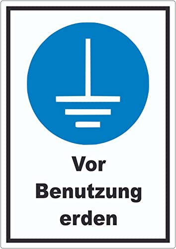 Vor Benutzung erden Aufkleber A7 (74x105mm)