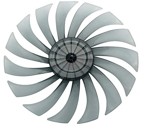MSemis Reemplazo Paletas de Ventilador 16 Pulgadas - 5 Hojas de Plástico Transparentes - Accesorios Para Ventilador de Pie Negro - Talla Única