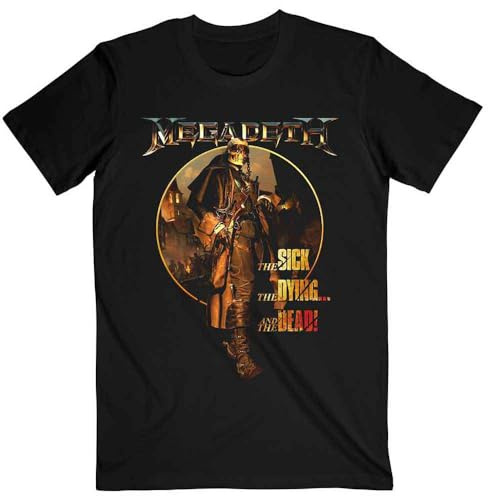 Megadeth 'The Sick, The Dying. and The Dead Circle Album Art' (Black) T-Shirt