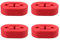 Bohaner 4PCS Universal Exhaust Rubber Mount Red Exhaust Pipe Hanger Car Heavy Duty Exhaust Hanger Insulator Shock Absorbent 2 Holes, 12mm for Most Cars Truck Van