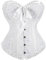 Jutrisujo White Corset Korsett Damen Bustier Corsage Spitze Braut Wäsche Schnürt Sich Oben Satin Weißes XS