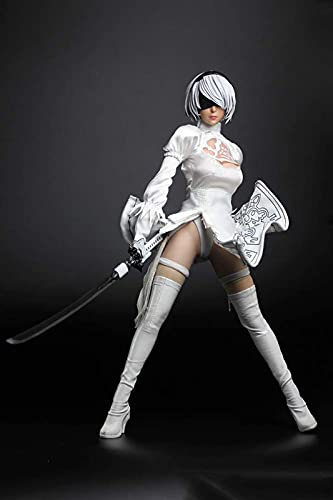 VUSLA 1/6 Scale Nier Automata 2B Action Figures, Yorha 2B Clothes Set for 12 inch Anime Figure DIY Cosplay Collection, SET026