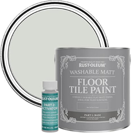Rust-Oleum Grey Washable Matt Floor Tile Paint - Winter Grey 2.5L