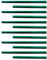 Acan Tradineur - Pack de 12 tutores de Acero plastificado para Plantas, Varillas, guías, estacas para el Crecimiento Correcto de Cultivos, Tomates, judías (Verde - 0,8 x 180 cm)