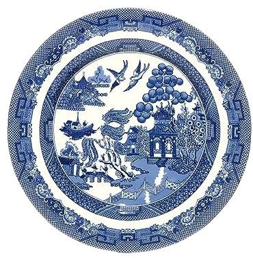 UNIQUE HOME LIVING Blue Willow Side Plate 19cm Ceramic Vintage Oriental Design Style Dinnerware