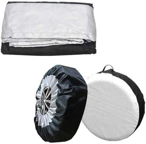 Housse Roue de Secours, Housse de Pneu Voiture, Housse de Pneu de Rechange, Housse de Protection Pneu, Housse de Pneu de Étanche, Convient Aux Pneus d'un Diamètre Inférieur à 65 cm