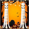 Vothen Lot de Manche à Air fantômes Halloween -1.8M Chaussettes à Vent bannière de Vent fantôme d'halloween - Décoration d'halloween pour Jardin, Patio, pelouse, Jardin