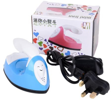 Allayu Compact DIY Electric Iron For Quick And Easy Ironing Sturdy And Durable ABS DIY Handheld Iron Easy To Multi-functional, blue