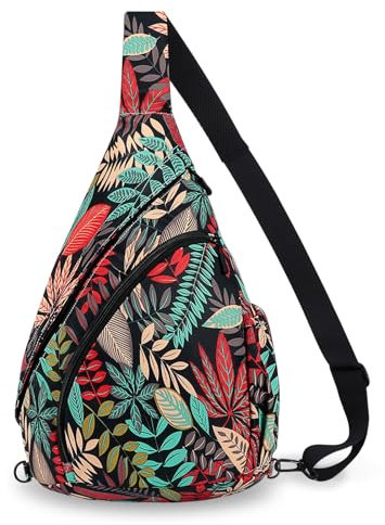 HUA ANGEL Brusttasche Crossbody Bag Damen Stylisch Breiter Gurt Leichter Rucksack Klein Wasserdicht Umhängetasche für Jungs Mädchen Outdoor Reisen Sportlich Arbeit Laufen