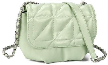 Gladdon kleine Umhängetasche Veganem EchtesLeder Handtasche mit Schloss Crossbody Tasche Plissee-Design Handytasche Taschen für Damen Teenager(Grün)