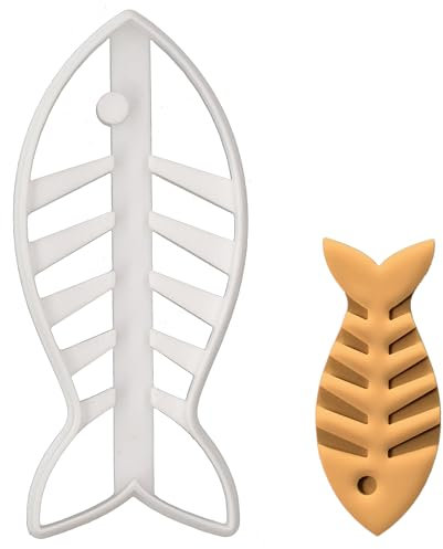 BAKERLOGY Emporte-pièce Arête de Poisson - Conception détaillée d'emporte-pièces pour la pâtisserie et l'artisanat, adaptée au fondant, à la pâte, à l'argile
