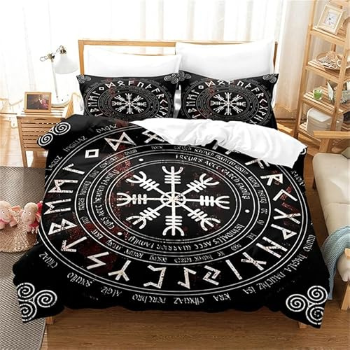 keephen Viking Celtic Bettbezug Set Skandinavische Kultur Yggdrasil Fenrir Bettwäsche Set Antike Mythologie Quilt Cover