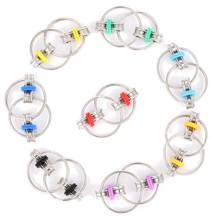 Tomedeks 8 Piezas Gadgets Originales, Flippy Chain Fidget Toy Alivia El Estrés Reductor Add, ADHD, Ansiedad Y Autismo,Antiestres Adultos,Office Desk Toys, Gifts For Boyfriend and Father (8Colors)