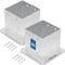 KOTARBAU® 2x Support De Poteau 140 x 140 mm En Acier Galvanisé | Support De Poteau À Visser Pour Poteaux | Pied Poteau | Platine Poteau |Support Poteau Bois |Fixation Poteau Bois |Support Poteau Acier