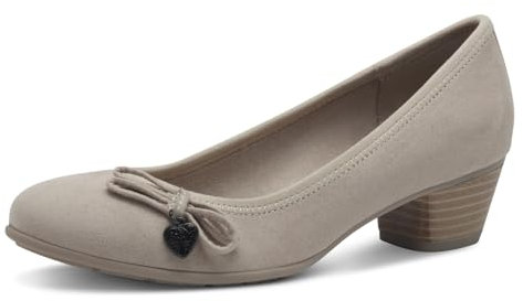 s.Oliver Damen Pumps mit Schleife Kleiner Absatz, Beige (Nude), 38 EU