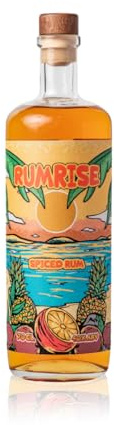 The Custom Spirit Co. Rumrise Spiced Rum 70cl Bottle | Tropical Spiced Rum Infused with Pineapple, Coconut & Citrus | Perfect for Sipping, Mixing, or in Piña Coladas | 40% ABV (Rumrise, 70cl)