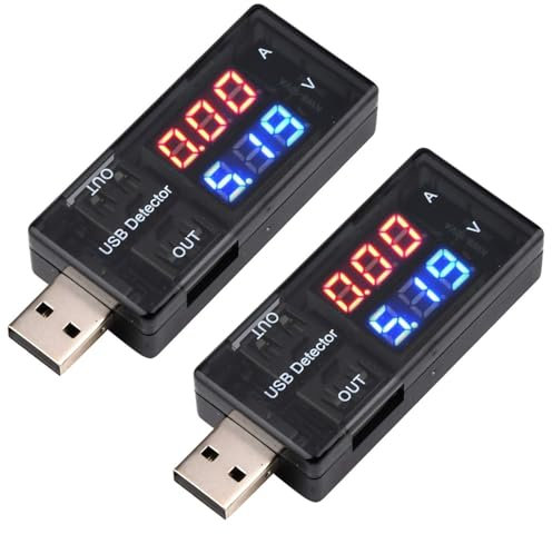 Fastsaw USB Tester Spannungsmesser Tester Strom USB Batterie Checker USB C Spannung Strom Voltmeter Amp Volt Ammeter USB Detektor Mobile Tester USB Kabel Ladegerät Detektor