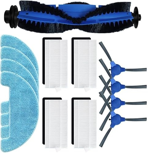 Daaxing Seitenbürsten, Rollbürsten, Filter, Wischtücher für Kyvol Cybovac E20 E30 E31 Roboter-Staubsauger-Ersatzteile, 4 Seitenbürsten, 1 Rollenbürste, 4 Filter, 4 Wischtücher, 13 Stück