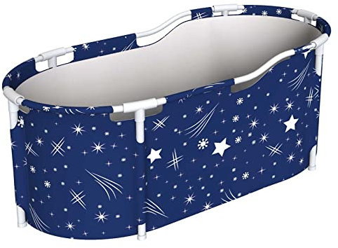 Faltbare Badewanne, tragbar, Haushalt, Erwachsene, verdickte, große Badewanne, effizient hält die Temperatur im Sauna-Dampfbad, Heißbad, Eisbad (117 x 70 x 60 cm)