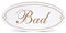 Dekolando Deko Türschild oval - Bad - Schild 15 x 7 cm - Schilder Türschilder Namensschilder Wohnung selbstklebend Holzschild Tür Holzschilder