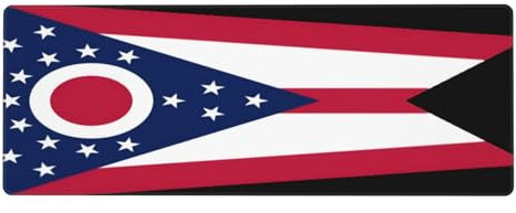 Großes Gaming-Mauspad mit Ohio-Staatsflagge, 30,5 x 80 cm, PC-Zubehör, perfekt für Büro- und Gamer-Geschenke