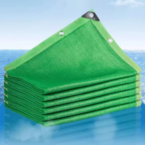 Grünes Sonnenschutznetz Sichtschutznetz mit Ösen,99% UV-Schutz Schatten Netz für Gewächshaus/Garten/Innenhof/Carport/Balkon,132 Größen Wasserdicht Beschattungsnetz (3x6m/9.8x20ft)