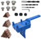 GIONAR 44PCS Dowel Jig Kit - Professional Woodworking Doweling Jig with Metal Sleeve, Complete Drill Guide Set Featuring 6/8/10mm Bits & Wooden Dowels for Exact Joinery